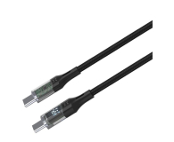 FIXED Kabel USB-C/USB-C z ekranem 1,2m PD 100W czarny - 1342389 - zdjęcie 2